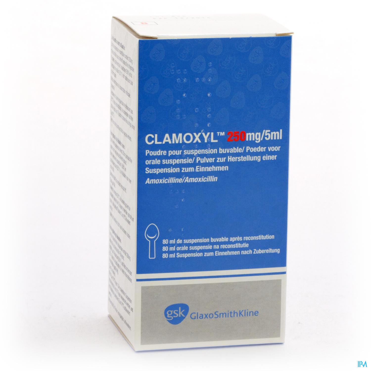 Clamoxyl Sir 1 X 80ml 250mg/5ml