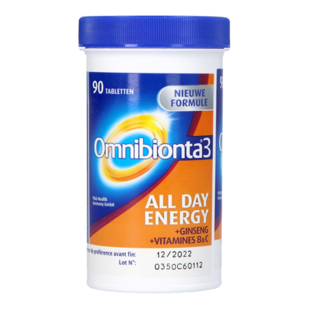 Omnibionta3 All Day Energy Multivitamines voor Energie (90 tabletten)