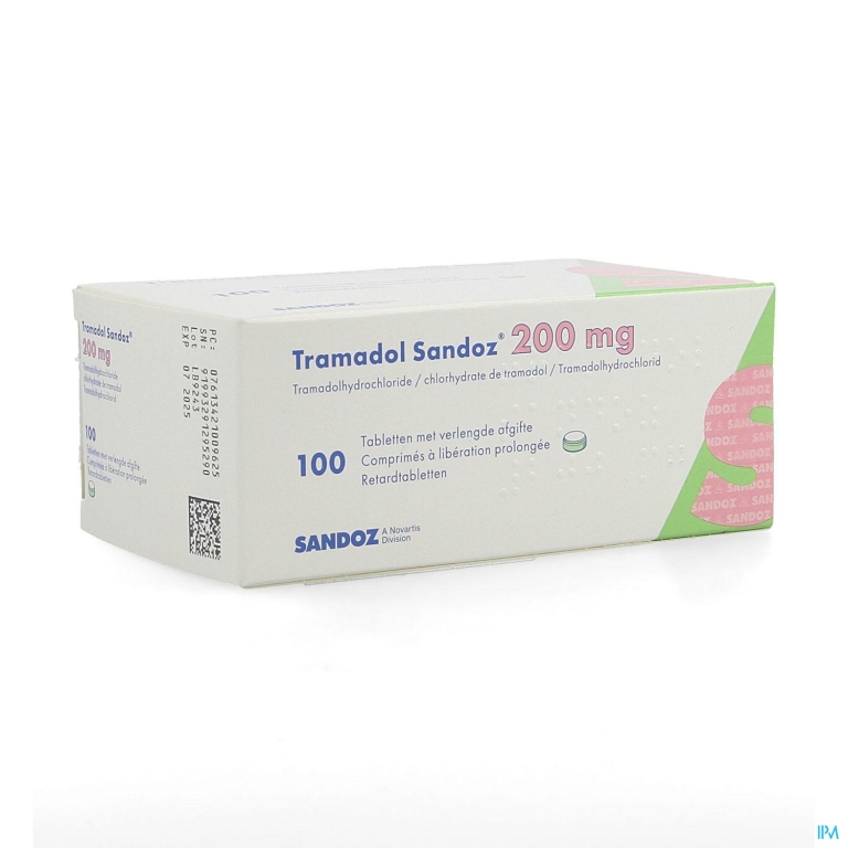 Tramadol 200 Sandoz Tabl Verl Afgifte 100 X 200mg