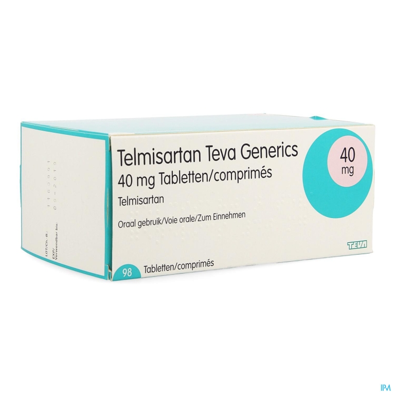 Telmisartan 40mg Teva Tabl 98