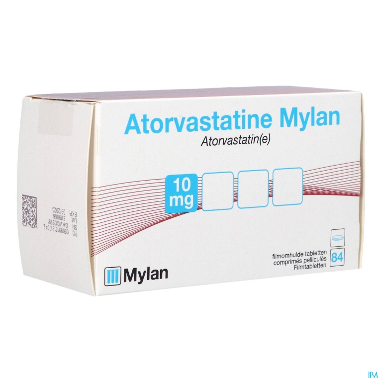 Atorvastatine Mylan 10mg Filmomh Tabl Blister 84