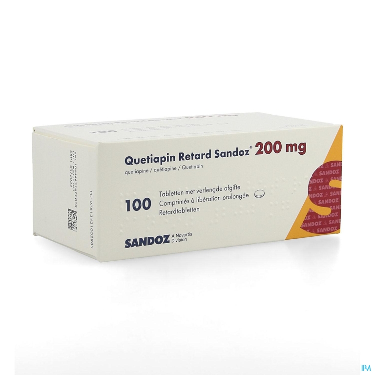 Quetiapin Sandoz Verlengde Afgifte 100 X 200mg