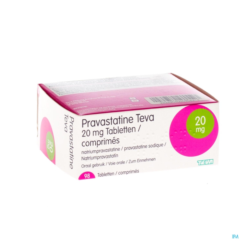 Pravastatine Teva 20mg Tabl 98