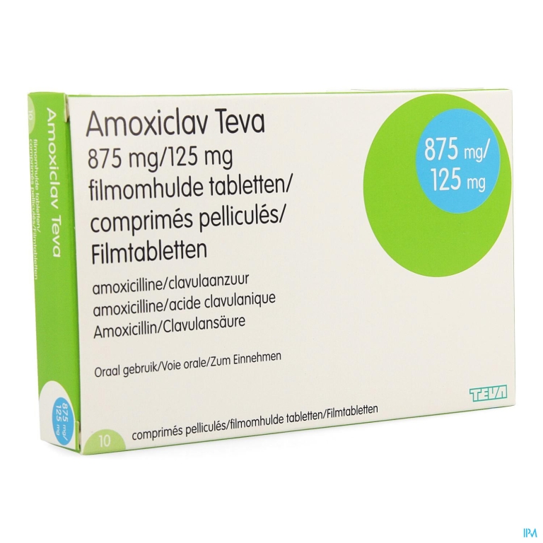 Amoxiclav Teva 875mg Filmomh Tabl 10 X 875mg