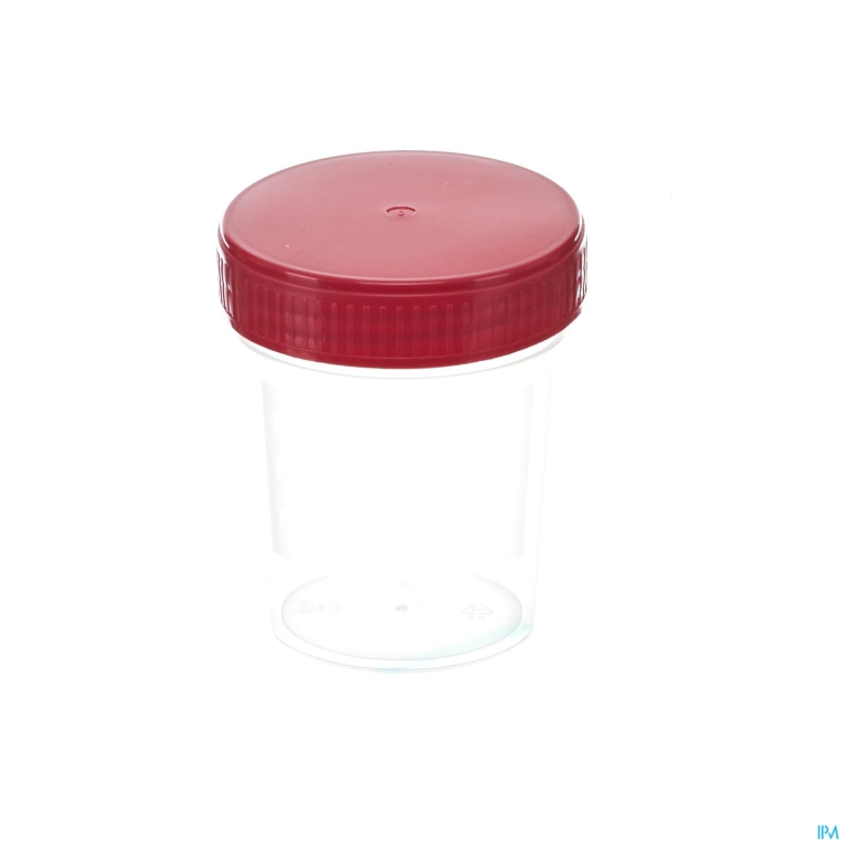 Urinepot N Ster + Cap Rood 100ml 1 Fag