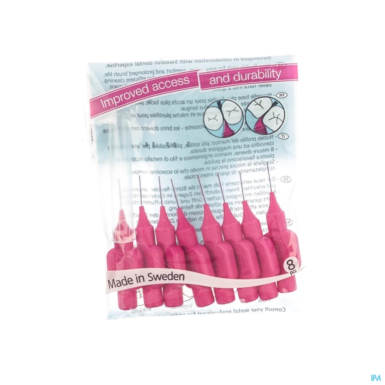 Tepe Interdental Brush Cyl.0,40mm Pink Xxxx-fine 8