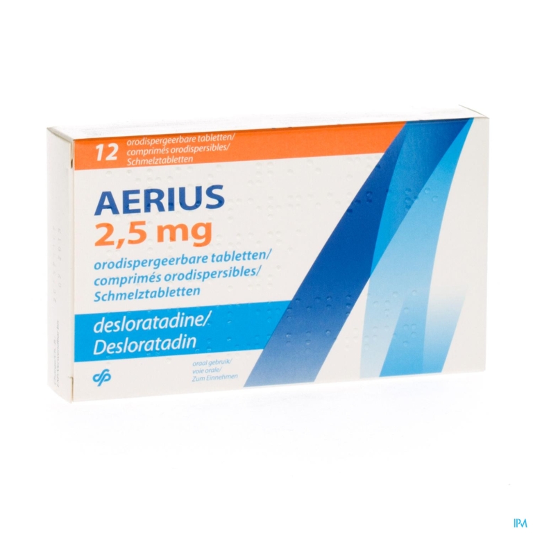 Aerius 2,5mg Comp Orodispergeerbare 12 X 2,5mg