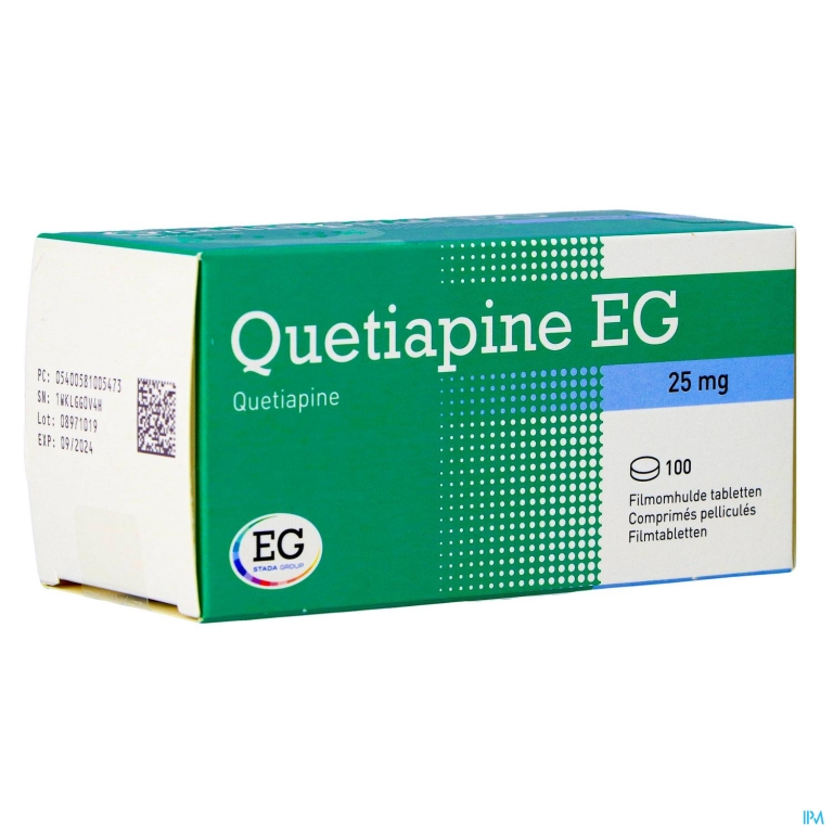 Quetiapine EG Filmomh Tabl 100X25Mg