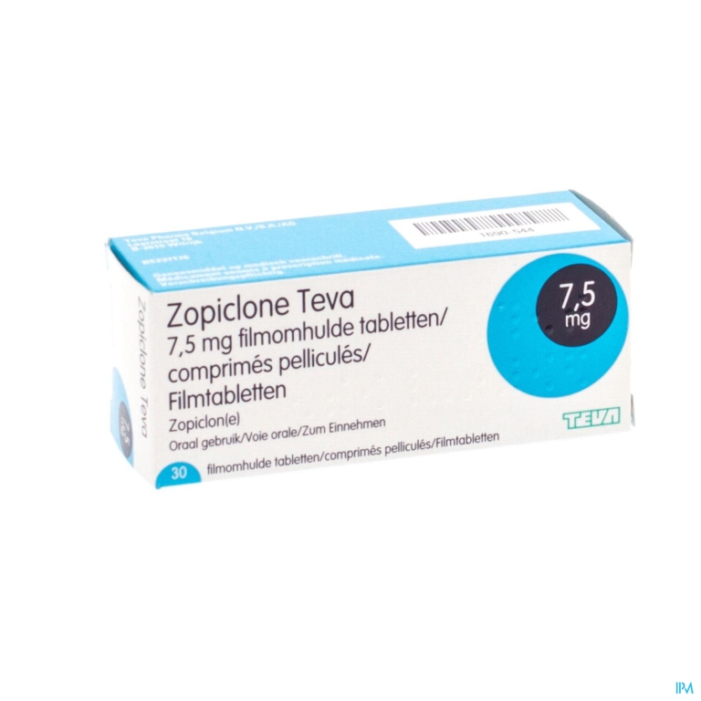 Zopiclone Teva 7,5mg Tabl 30 X 7,5mg