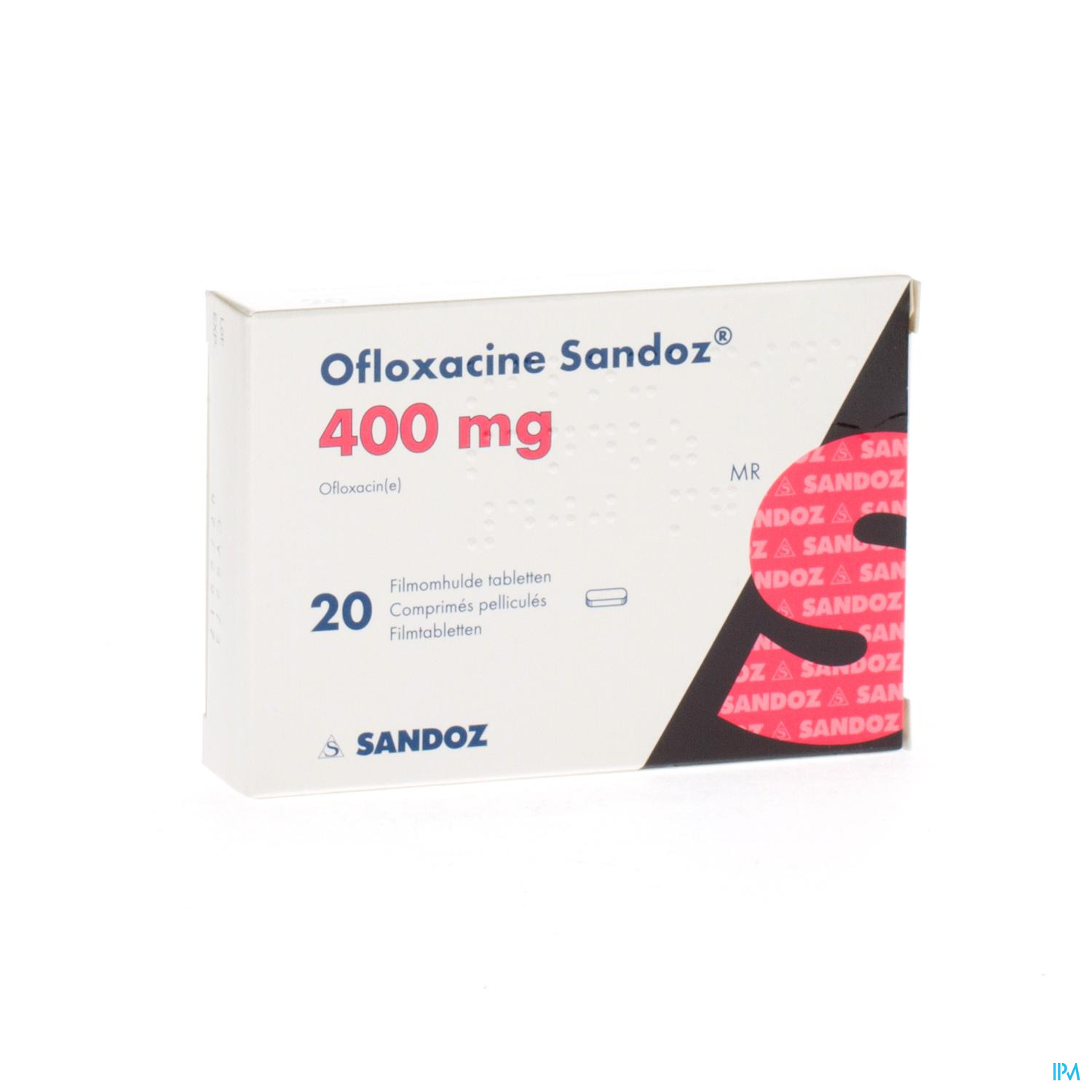 Ofloxacine Sandoz Tabl 20 X 400mg