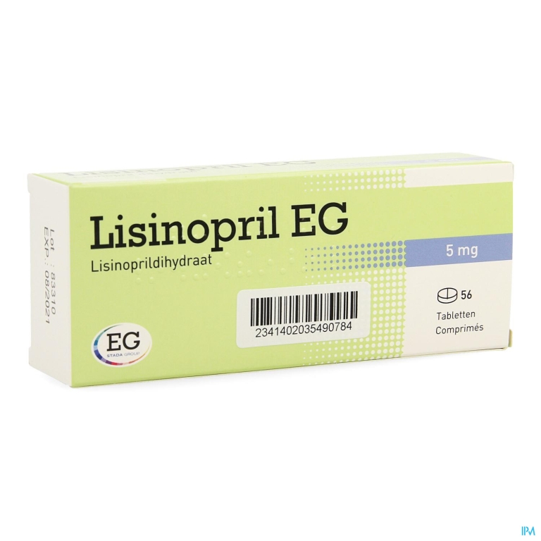 Lisinopril EG Tabl 56X5Mg