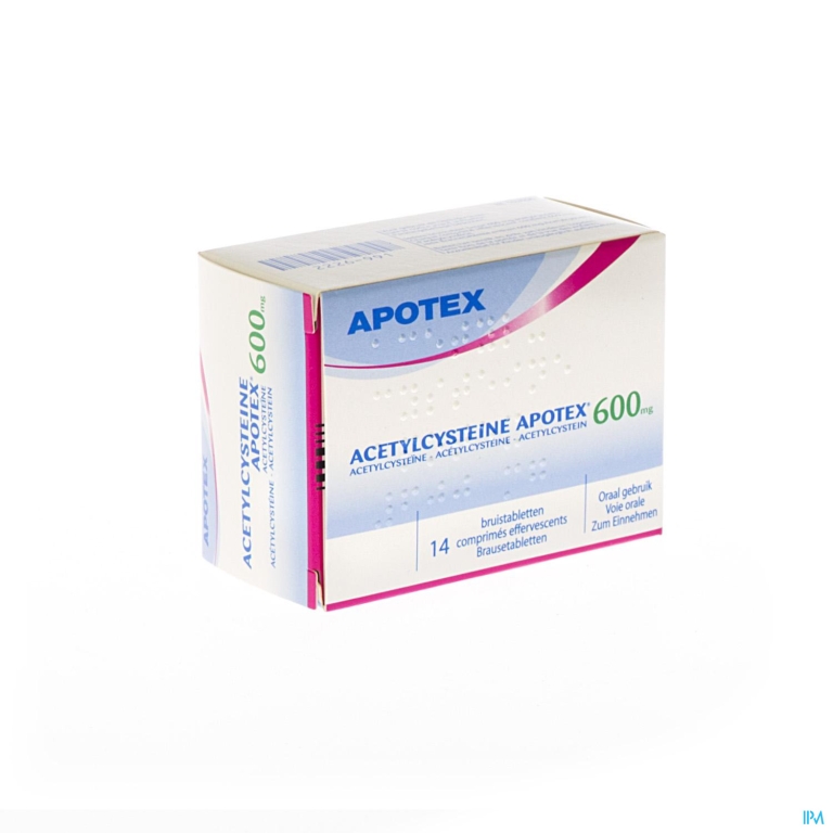 Acetylcysteine Apotex Comp Eff 14 X 600mg