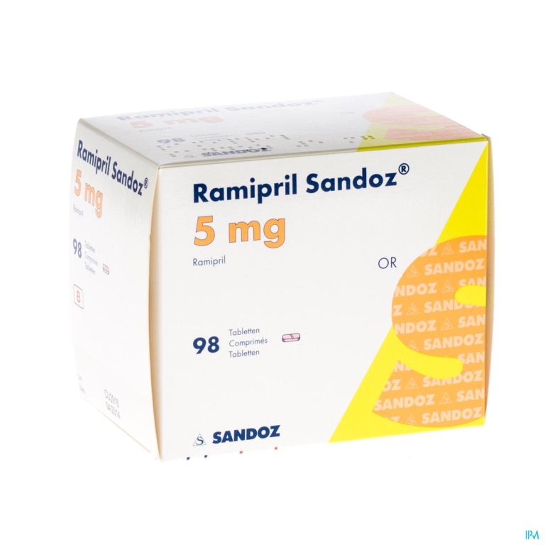 Ramipril Sandoz 5,0mg Tabl 98 X 5,0mg