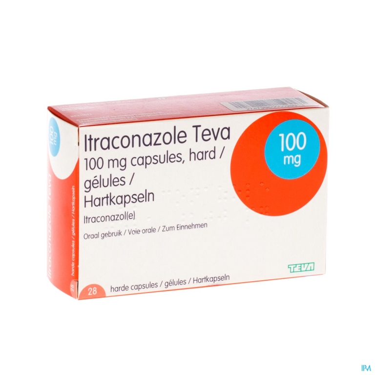 Itraconazole Teva 100mg Caps Harde 28