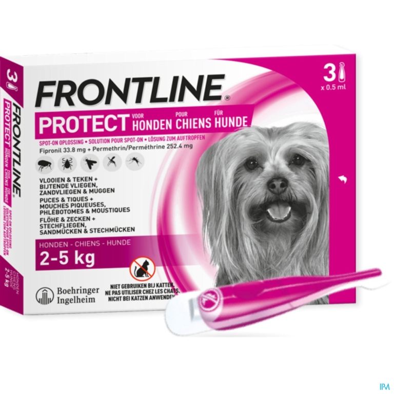 Frontline Protect Spot On Opl Hond 2-5kg Pipet 3
