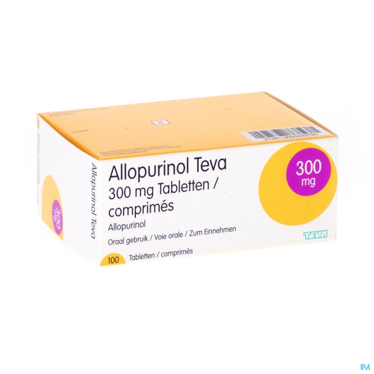 Allopurinol Teva 300mg Tabl 100