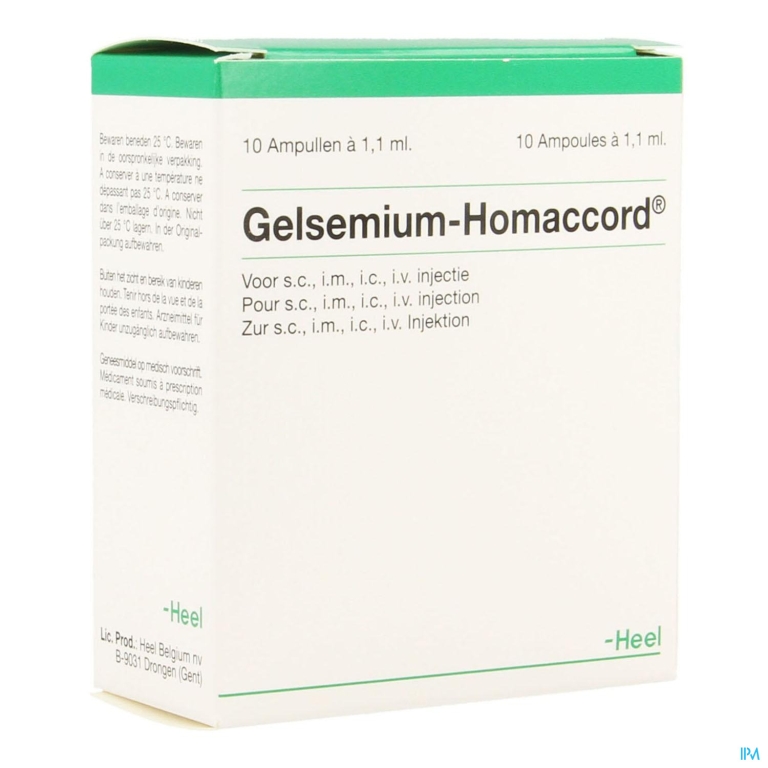 Gelsemium Homaccord Amp 10×1,1ml Heel