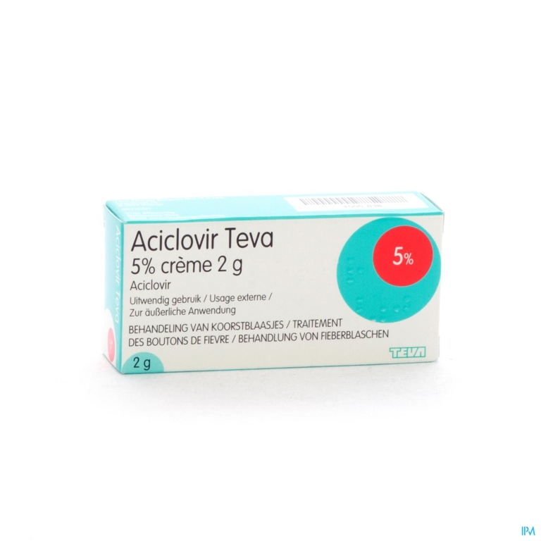 Aciclovir Teva 5 % Creme 2g