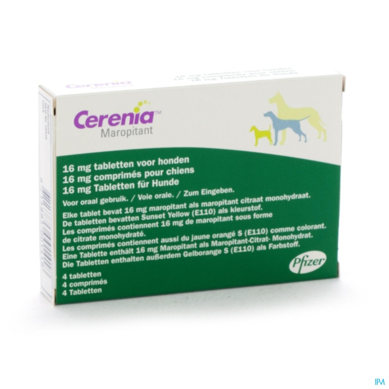 Cerenia 16mg Comp 4 Voor Honden