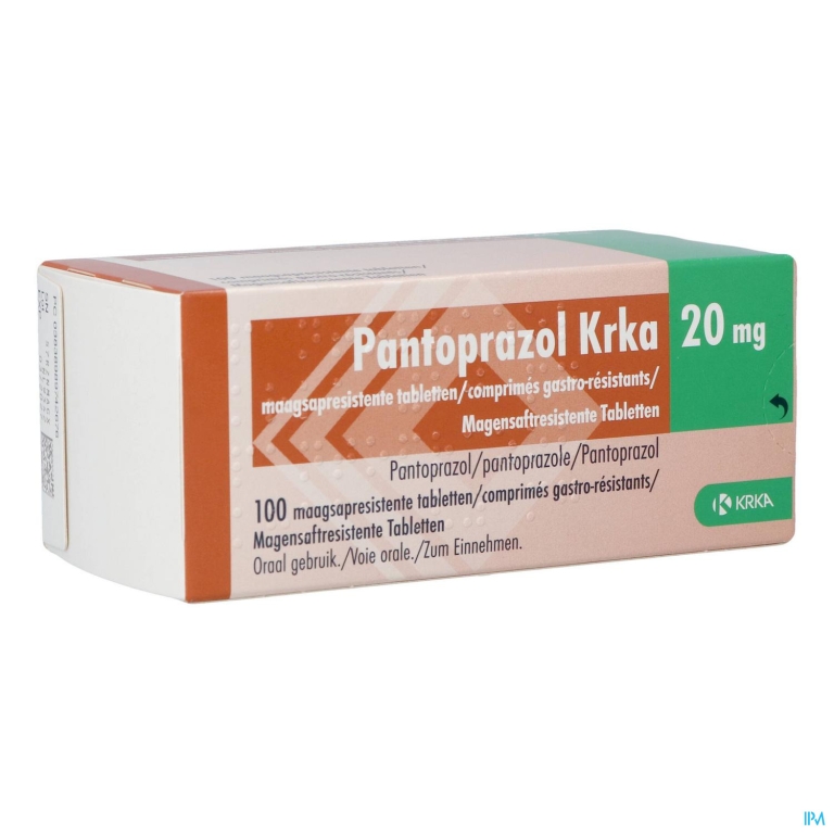 Pantoprazol Krka 20mg Maagsapres. Tabl 100