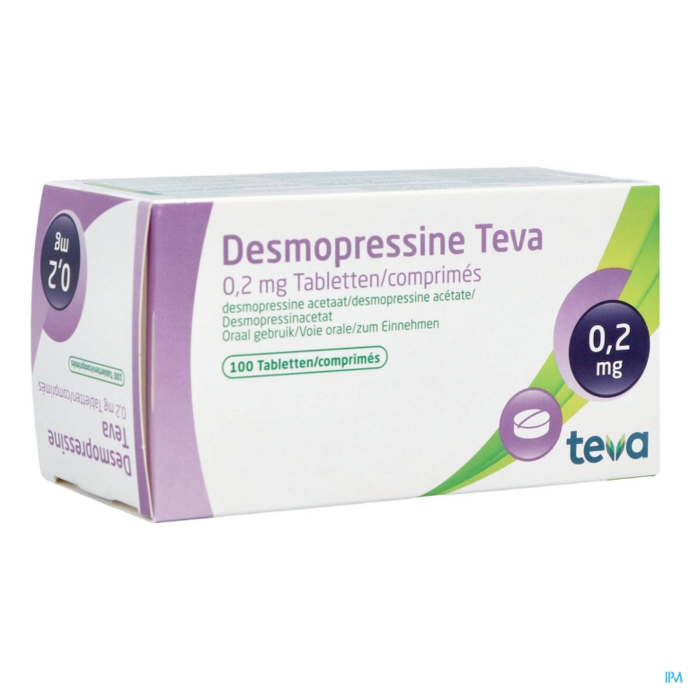 Desmopressine Teva 0,2mg Tabl 100 X 0,2mg