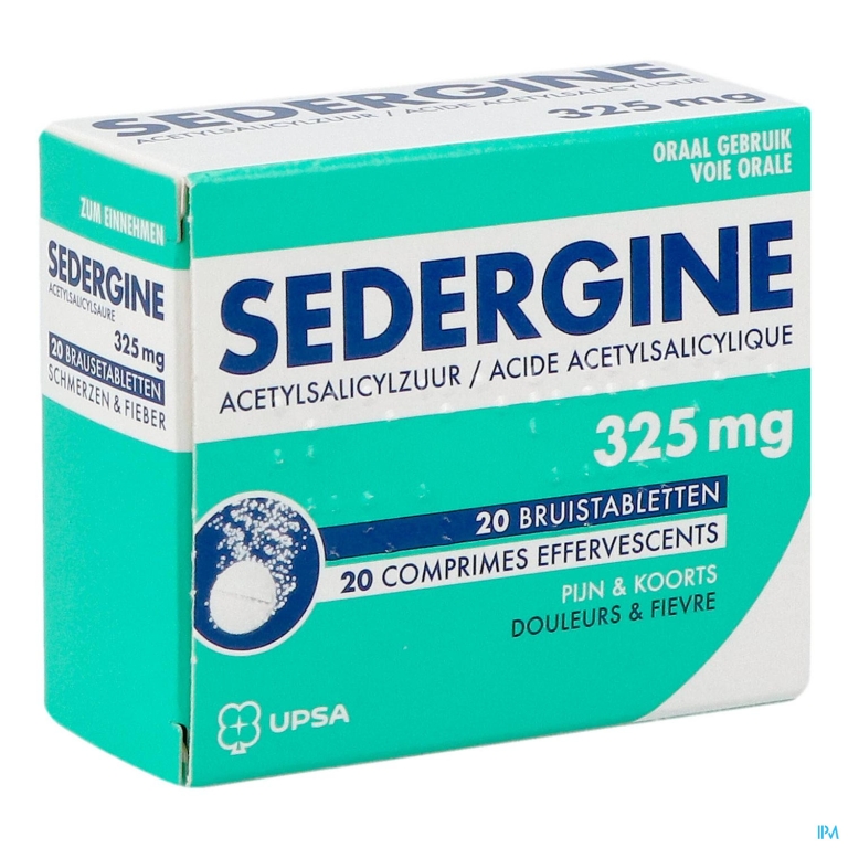 Sedergine 325mg Bruistabl 20 Nf