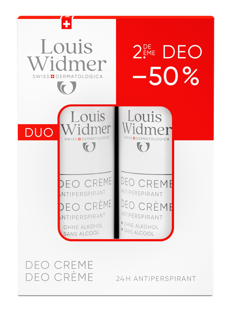 Widmer Deo Antiperspirant Crème Zonder Parfum Duo 2de aan -50 %